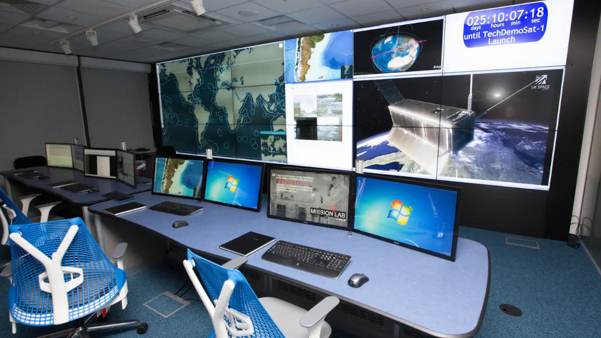 Space operations control room — Satellite Applications Catapult Space Enterprise Labs