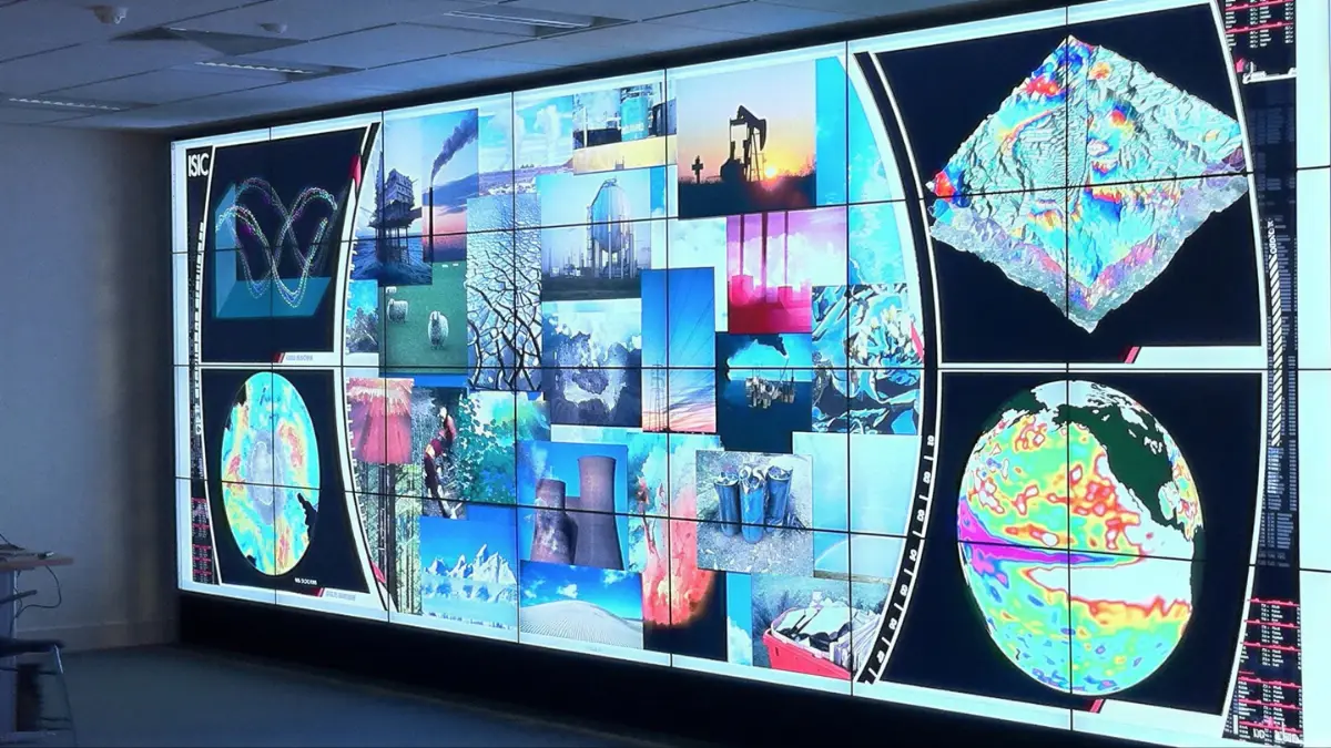 Training auditorium video wall