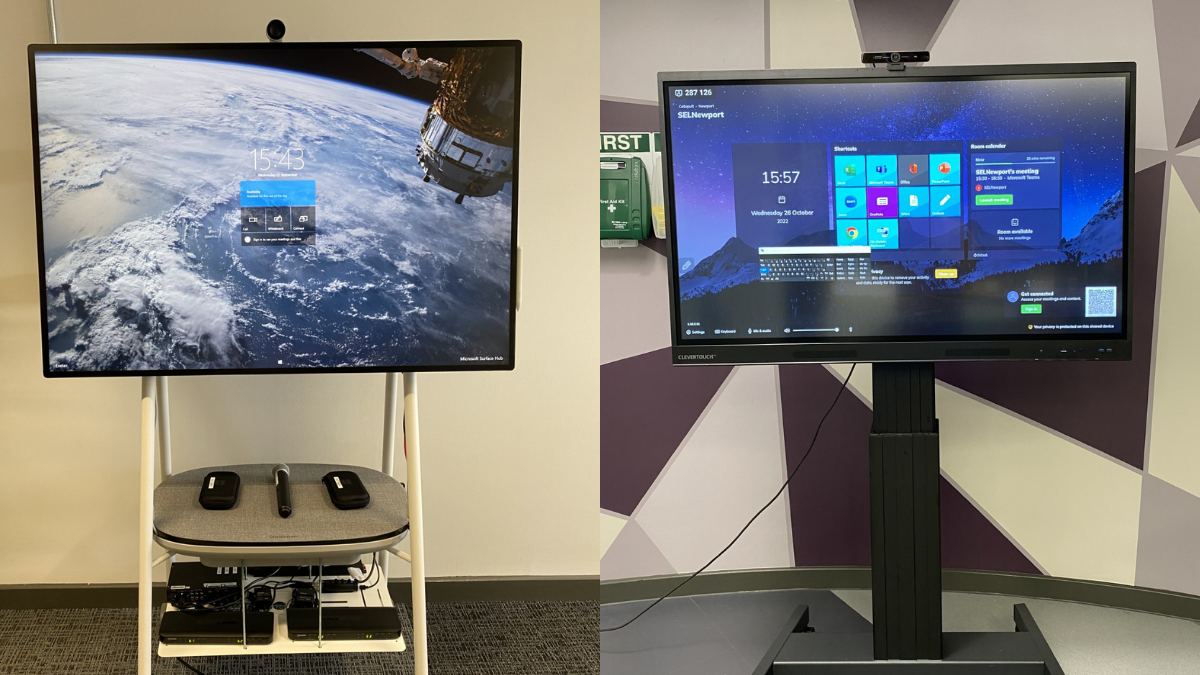 Mobile video conferencing display for collaboration